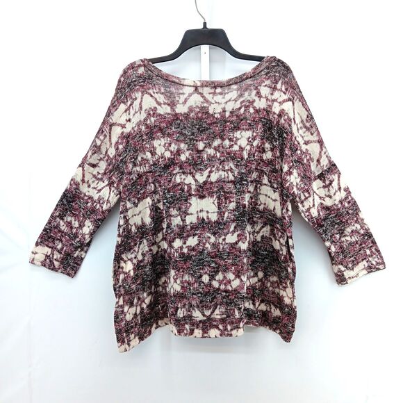 Front of Closet Sweater Womens 2X Abstract Print Pullover Lightweight Top - Picture 3 of 10